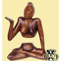 Wooden Abstract Carving, Hand Carved From Suar Wood