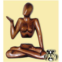 Wooden Abstract Carving, Hand Carved From Suar Wood