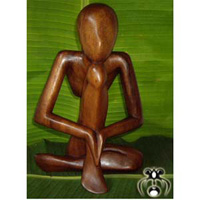 Wooden Abstract Carving, Hand Carved From Suar Wood