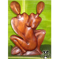 Wooden Abstract Carving, Hand Carved From Suar Wood