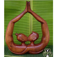 Wooden Abstract Carving, Hand Carved From Suar Wood