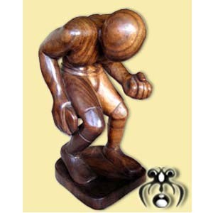 Wooden Abstract Carving, Hand Carved From Suar Wood