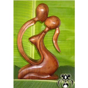 Wooden Abstract Carving, Hand Carved From Suar Wood