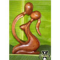 Wooden Abstract Carving, Hand Carved From Suar Wood