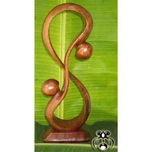 Wooden Abstract Carving, Hand Carved From Suar Wood