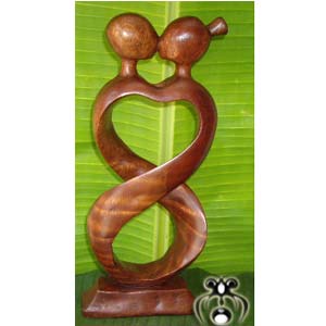 Wooden Abstract Carving, Hand Carved From Suar Wood