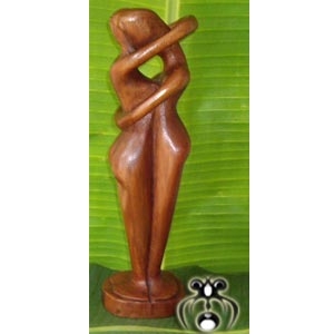 Wooden Abstract Carving, Hand Carved From Suar Wood