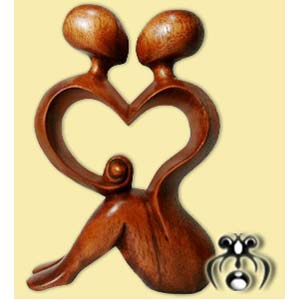 Wooden Abstract Carving, Hand Carved From Suar Wood