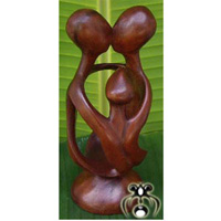 Wooden Abstract Carving, Hand Carved From Suar Wood