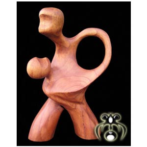 Wooden Abstract Carving, Hand Carved From Suar Wood
