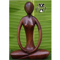 Wooden Abstract Carving, Hand Carved From Suar Wood