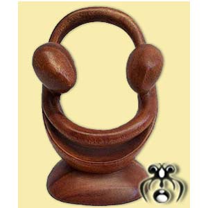 Wooden Abstract Carving, Hand Carved From Suar Wood