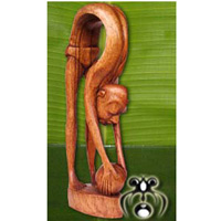 Wooden Abstract Carving, Hand Carved From Suar Wood