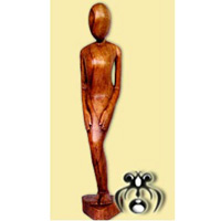 Wooden Abstract Carving, Hand Carved From Suar Wood
