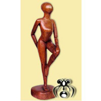 Wooden Abstract Carving, Hand Carved From Suar Wood