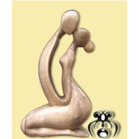 Wooden Abstract Carving, Hand Carved From Crocodile Wood