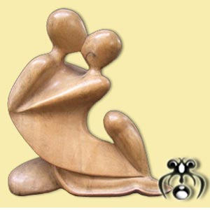 Wooden Abstract Carving, Hand Carved From Crocodile Wood