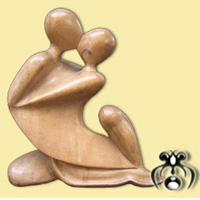 Wooden Abstract Carving, Hand Carved From Crocodile Wood