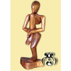 Wooden Abstract Carving, Hand Carved From Suar Wood