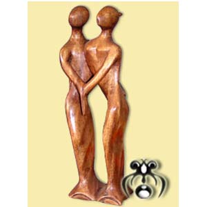 Wooden Abstract Carving, Hand Carved From Suar Wood
