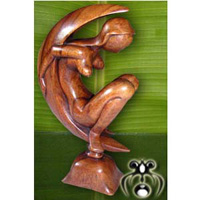 Wooden Abstract Carving, Hand Carved From Suar Wood