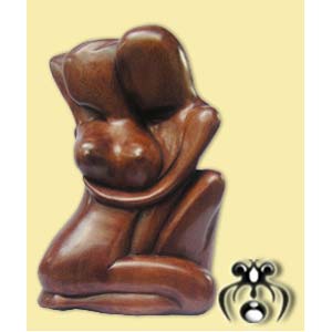 Wooden Abstract Carving, Hand Carved From Suar Wood