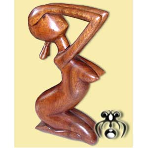 Wooden Abstract Carving, Hand Carved From Suar Wood