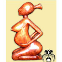 Wooden Abstract Carving, Hand Carved From Suar Wood