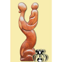 Wooden Abstract Carving, Hand Carved From Suar Wood