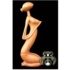 Wooden Abstract Carving, Hand Carved From Suar Wood