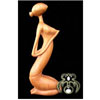 Wooden Abstract Carving, Hand Carved From Suar Wood