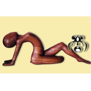 Wooden Abstract Carving, Hand Carved From Suar Wood