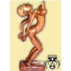 Wooden Abstract Carving, Hand Carved From Suar Wood