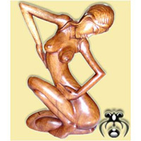 Wooden Abstract Carving, Hand Carved From Suar Wood