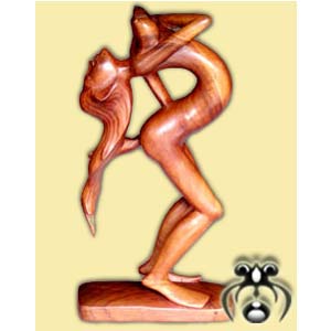 Wooden Abstract Carving, Hand Carved From Suar Wood