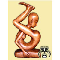 Wooden Abstract Carving, Hand Carved From Suar Wood