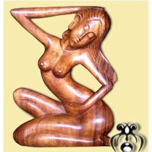 Wooden Abstract Carving, Hand Carved From Suar Wood