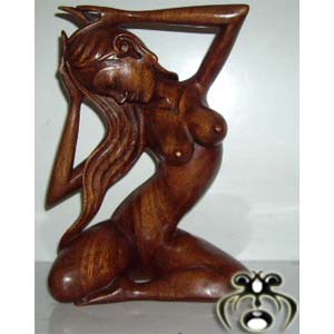 Wooden Abstract Carving, Hand Carved From Suar Wood