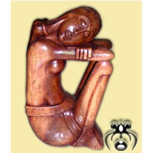 Wooden Abstract Carving, Hand Carved From Suar Wood