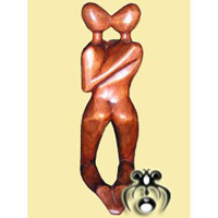 Wooden Abstract Carving, Hand Carved From Suar Wood