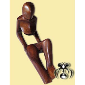 Wooden Abstract Carving, Hand Carved From Suar Wood