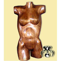 Body Woman Nude, Hand Carved From Suar Wood