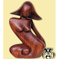 Wooden Abstract Carving, Hand Carved From Suar Wood