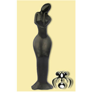 Wooden Abstract With Black Color, Hand Carved From Suar Wood