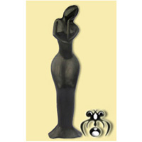 Wooden Abstract With Black Color, Hand Carved From Suar Wood