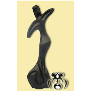 Wooden Abstract With Black Color, Hand Carved From Suar Wood