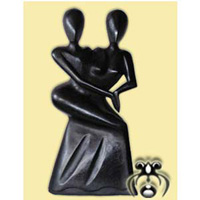 Wooden Abstract With Black Color, Hand Carved From Suar Wood