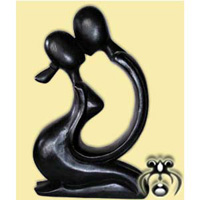 Wooden Abstract With Black Color, Hand Carved From Suar Wood