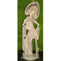 Janger Dance Statue, Hand Carved From Crocodile Wood