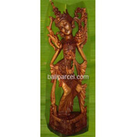 Legong Dance Statue, Hand Carved From Suar Wood